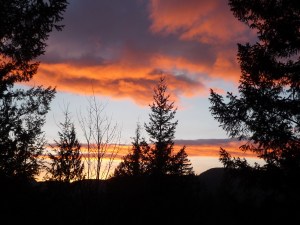 late February sunset