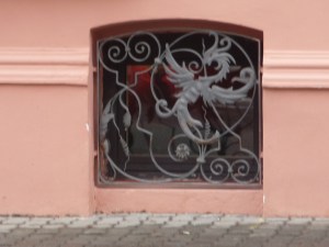 a grate on a street in Brno