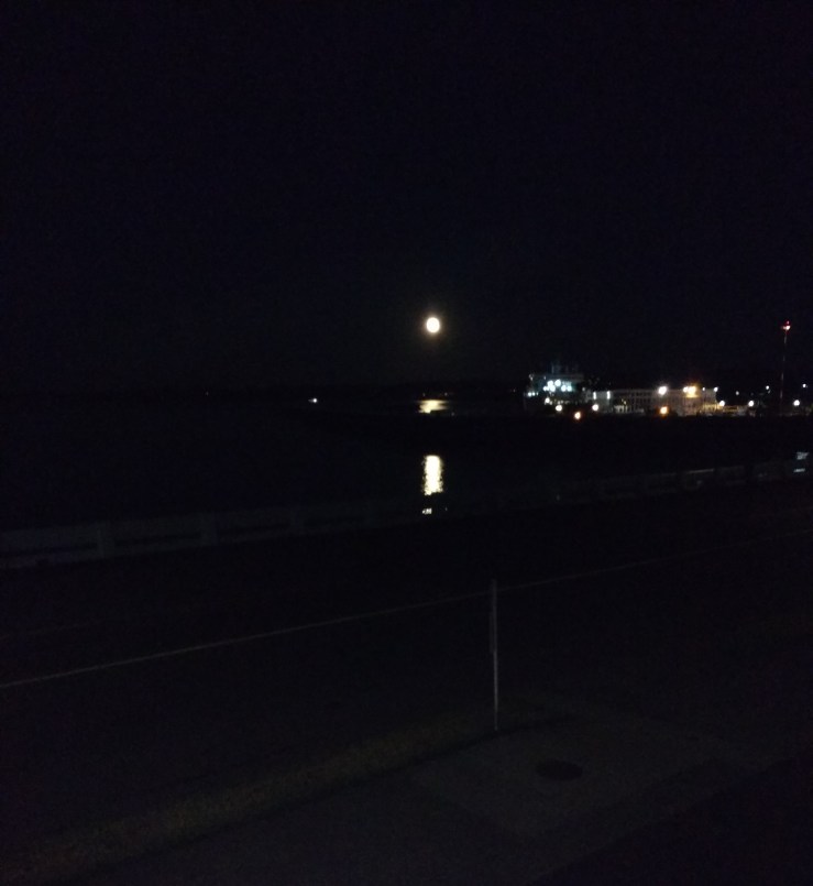 full moon over Ogden Point