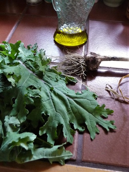kale and garlic