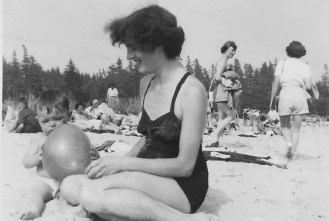 mum on gonzales beach